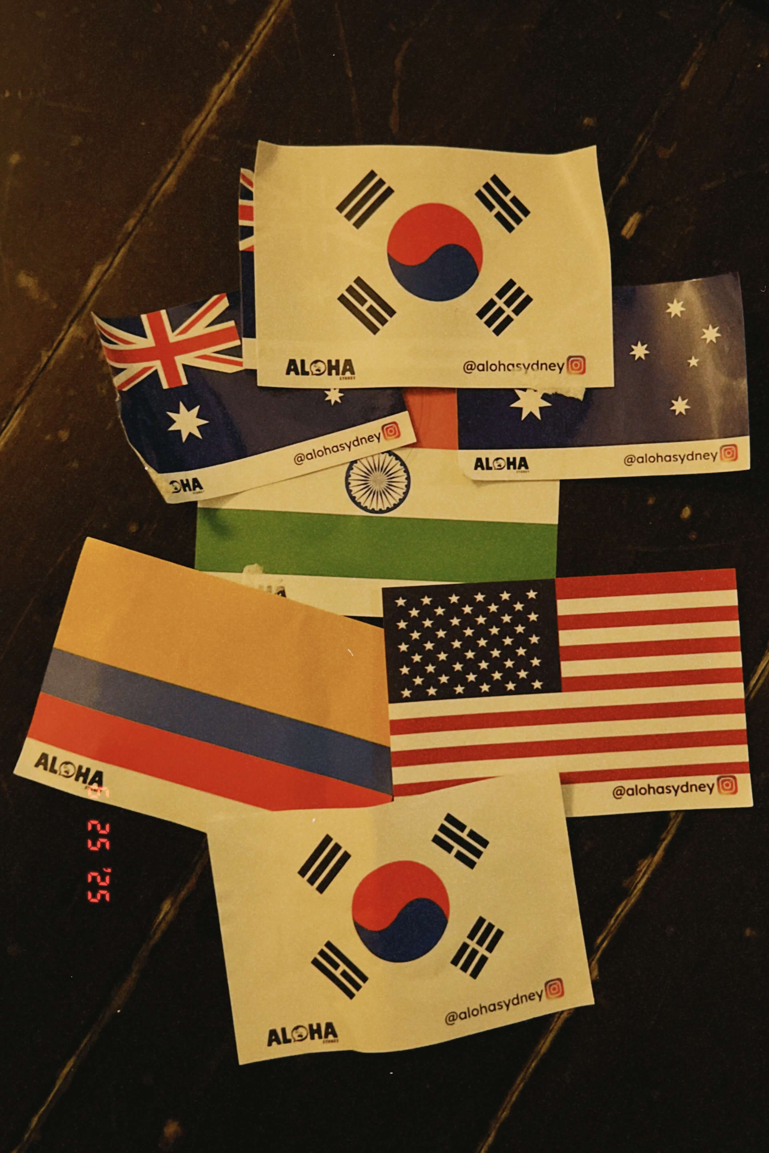 Language exchange flags at Aloha